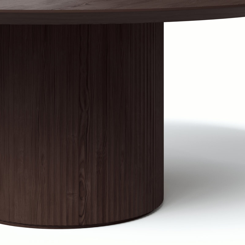 Modern Brazilian Round Dining Table, Brown