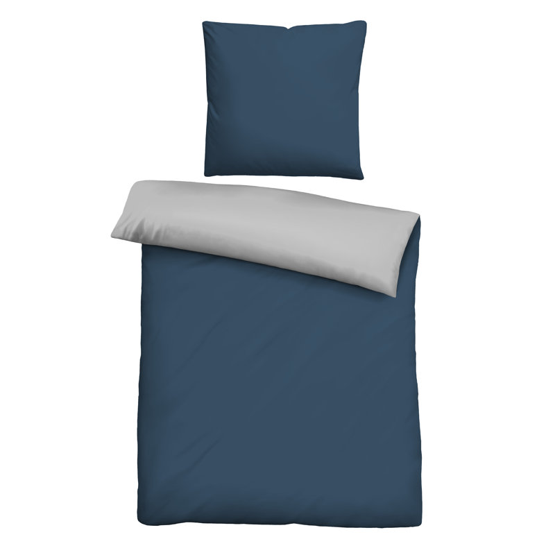 Mikrofaser-Bettwäsche, Single - 1 Pillowcase (80 x 80 cm), Marine
