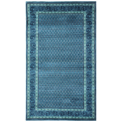 Hand-Knotted High-Quality Light Blue Area Rug