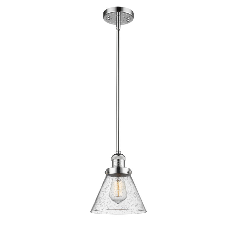 Mosley 1 - Light Single Pendant, Seedy, 6 Watt Vinage LED Bulb, Polished Chrome