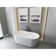 67 Inch Freestanding Solid Surface Soaking Bathtub Matte White 25S16-17PS