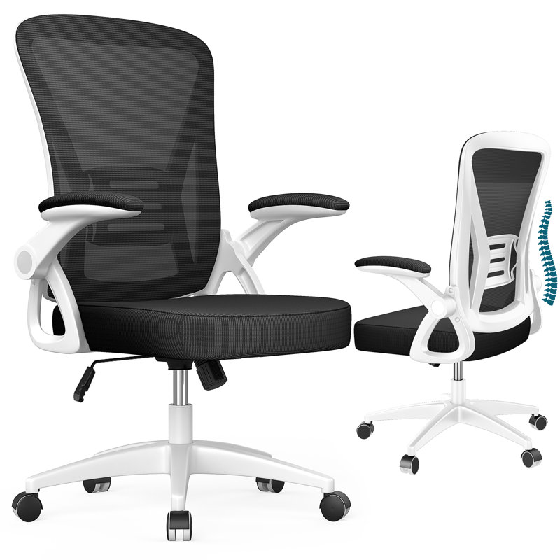 Ergonomic Mesh Office Chair, White/Black
