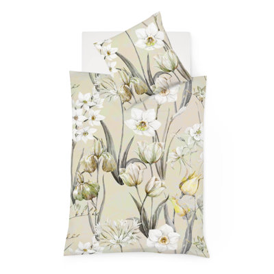 Cotton Floral Duvet Cover Set with Pillow Shams