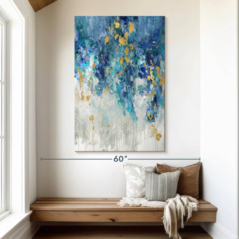 Avery Cascading Blues I, 51" H x 34" W
