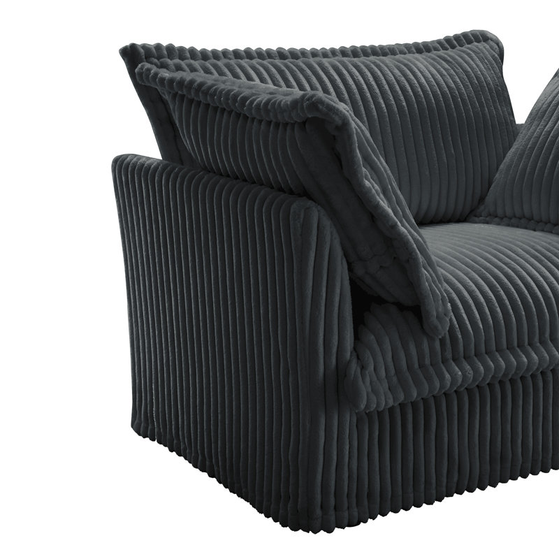 Canapé modulaire sans accoudoirs avec coussins et coussins