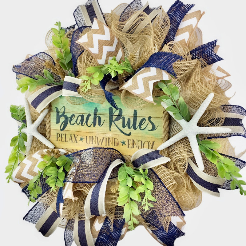 Couronne en maille 18 po Beach Rules