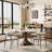 Aurora 47‘’/53‘’/59‘’ Farmhouse Round Sintered Stone Dining Table - Sculptural Solid Hardwood Pedestal For 4-8-354135558-368880037