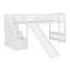 Lit mezzanine avec glissière, garde-corps et échelle convertible-1485007213