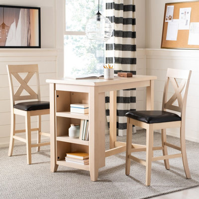 Donegal 2 - Person Counter Height Solid Wood Dining Set by Darby Home Co