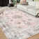 Blossom Medallion Plush Area Rug – Soft Floral Accent with Non-Slip Backing