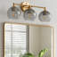 Éclairage pour meuble-lavabo à 3 lumières à intensité variable design Design en verre brisé-1626275921