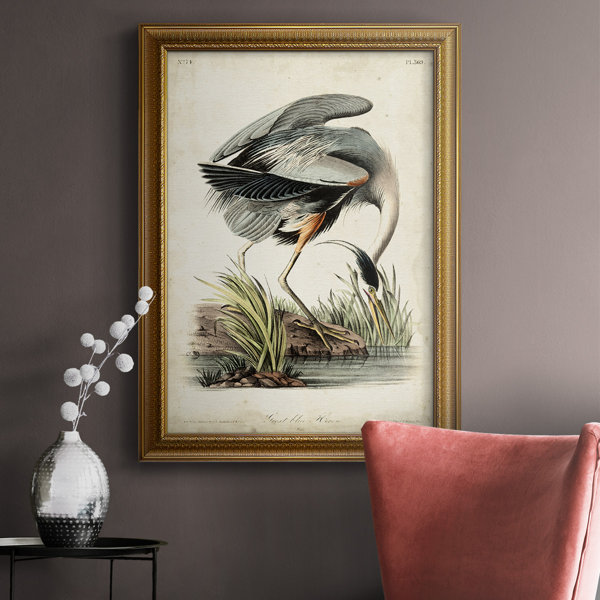 Beachcrest Home Great Blue Heron Framed On Canvas Painting & Reviews ...