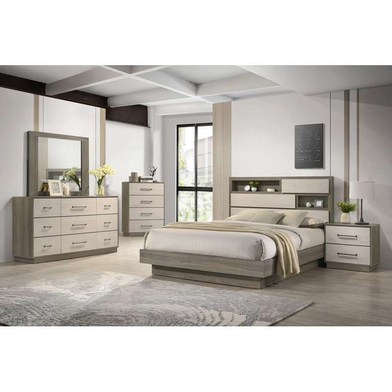 Ensemble de chambre avec grand lit 5 pièces Gem