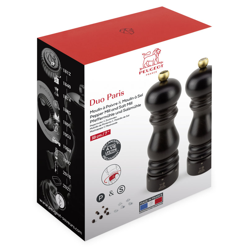 Peugeot Saveurs, Paris U'Select - Set of Salt & Pepper Mills, Chocolate