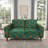 Green Patterned Upholstered Sofa With Solid Wood Frame And Natural Wood Legs(2-Seater)