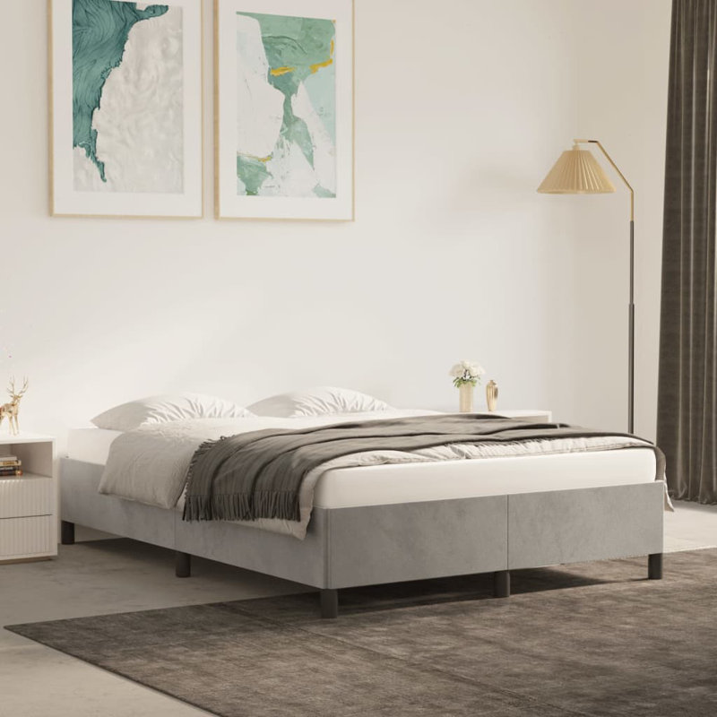 Koltynn Bed, Light Grey, Double (4'6)