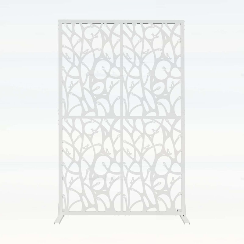 Metal Privacy Screens, White