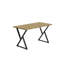 Modern Rectangular Dining Table with Metal X-Frame Legs-1041577002-1041577007