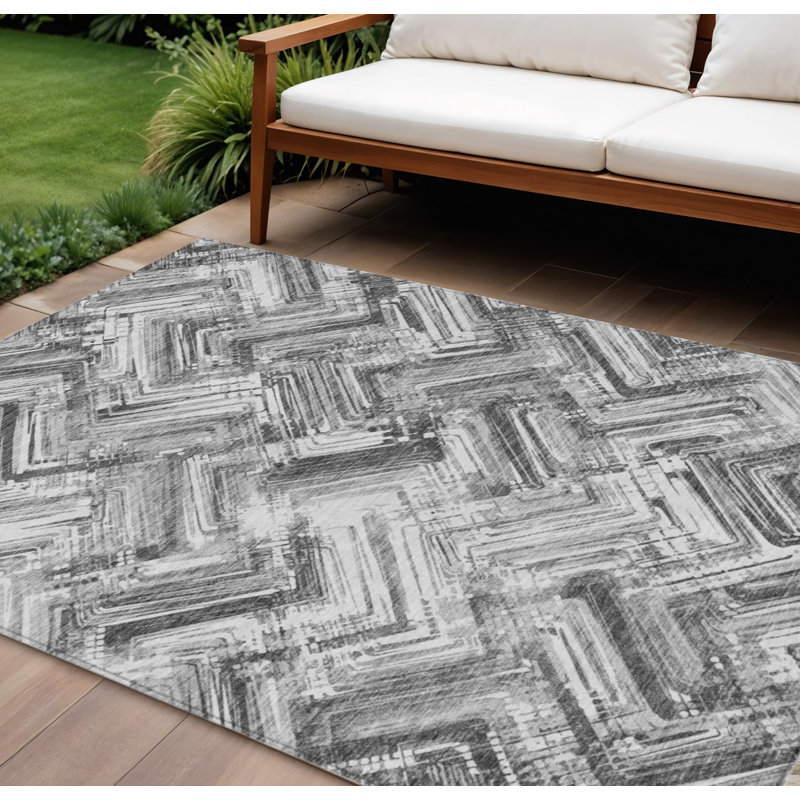 Tapis intérieur / extérieur argenté 8 'x 10'