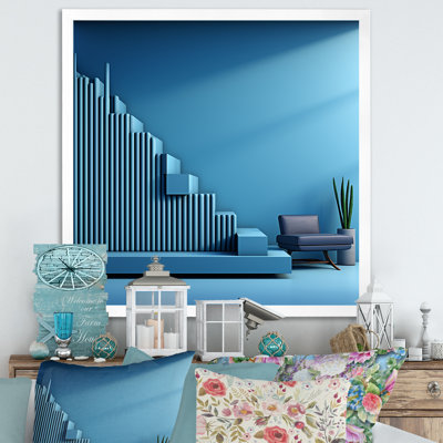" Blue Linear Order Zen Minimalism "