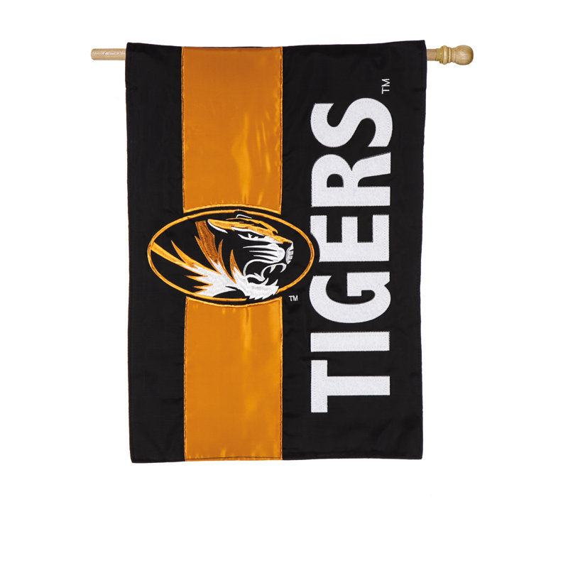 Drapeau de maison en polyester à 2 côtés NCAA 44 x 28 po, University of Missouri, H 44 po x l 29 po