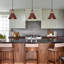 1-Light Rustic Distressed Metal Conical Pendant Light with Rolled Rim 
