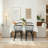 Mixed Style Solid Wood Upholstered Dining Seating Dining Chair Set