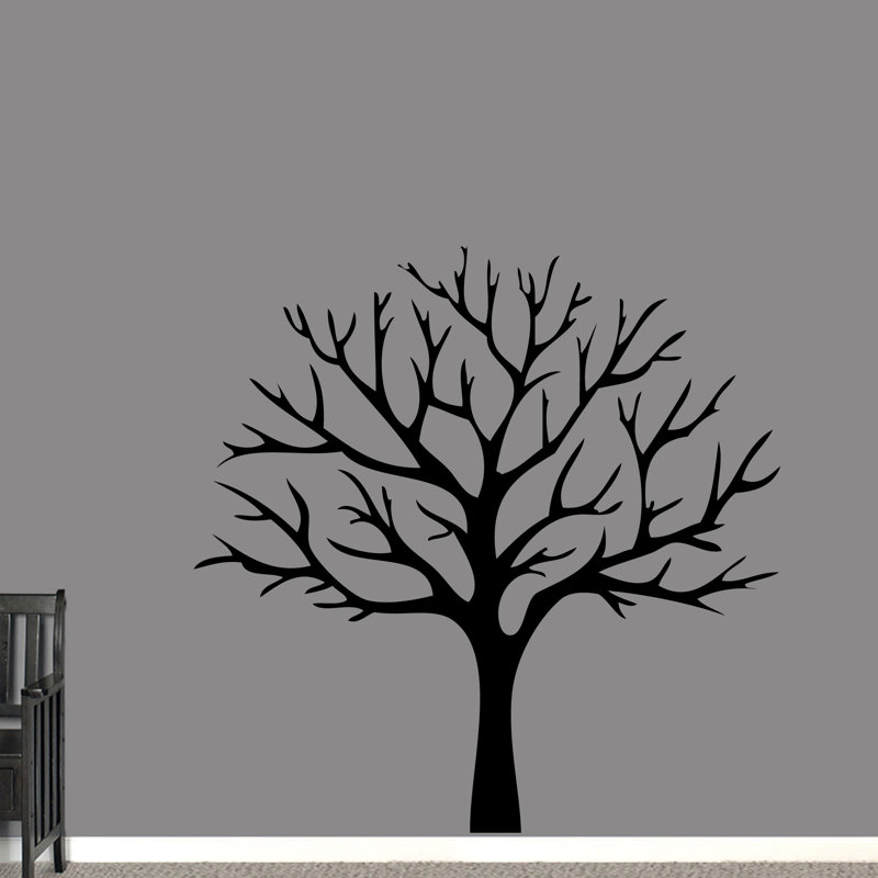 Décalcomanie murale arbre winter Aquinas, Noir