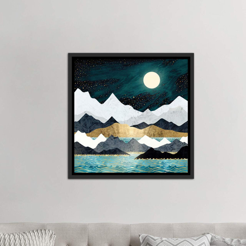 « ocean stars » par spacefrog designs-print, Toile avec cadre noir patiné, H 37 po x l 37 po x P 1,5 po