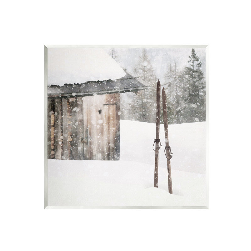" Winter Cabin Skis " by LSR Design Studio