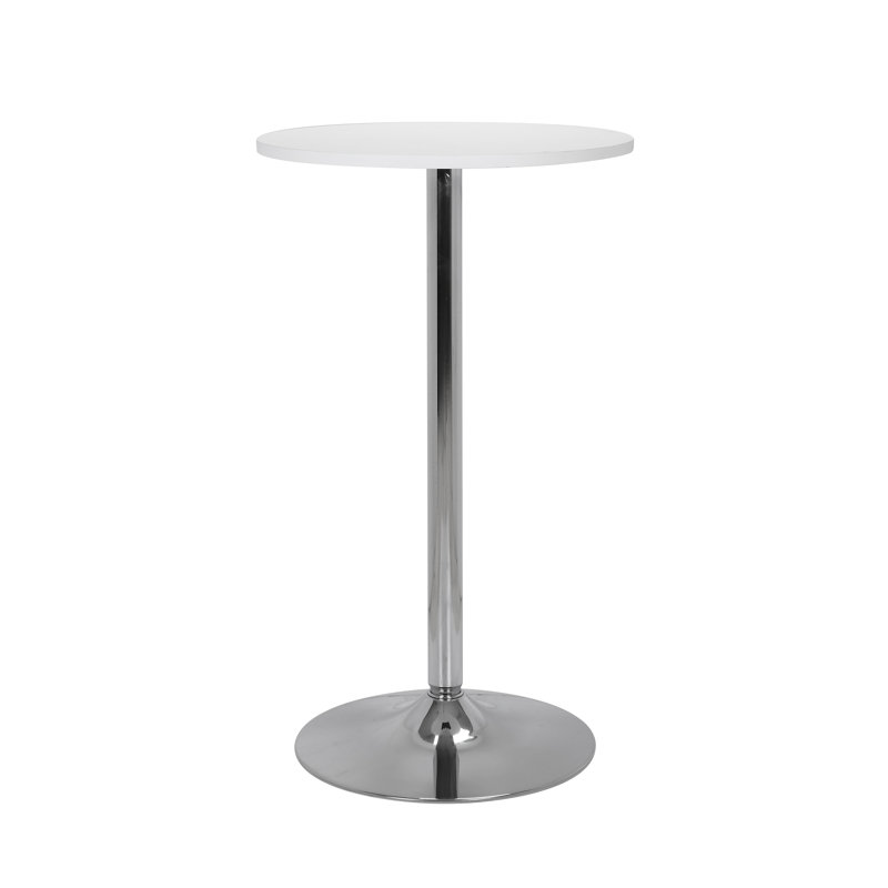 Benie Pine Round Metal Base Dining Table