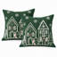 Housse de coussin décorative de Noël brodée, motif maison en pain d'épice, 45 x 45 cm-135817215