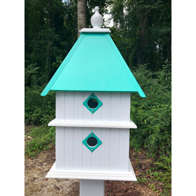 Kalene 27'' H x 12.5'' W x 12.5'' D Post UV Resistant Birdhouse