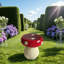 Très grand tabouret de statue de champignon, tabouret de jardin en résine avec base forêt, tabouret décoratif polyvalent pour la cour, la pelouse, l'intérieur et l'extérieur