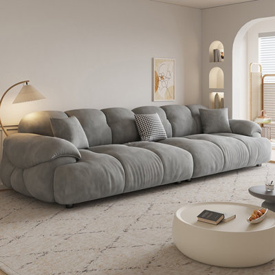 Canapé modulaire gris en polyester
