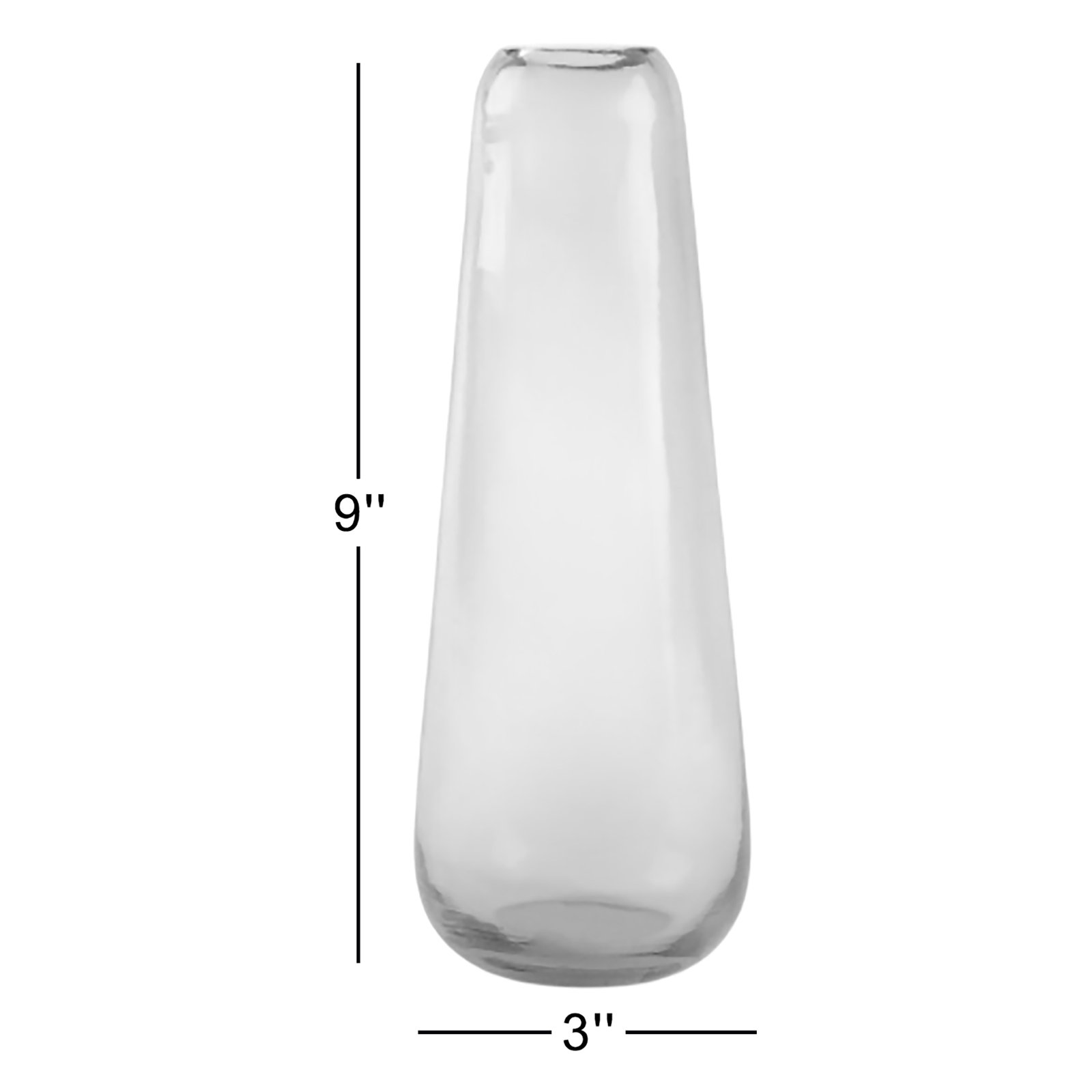 Aurora 9'' Glass Table Vase, Smoke