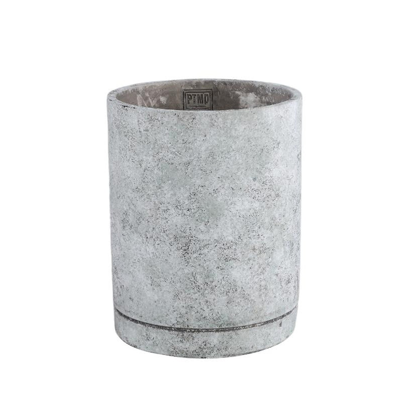 Vik Ceramic Pot Planter, Grey, 27cm H x 24cm W x 24cm D