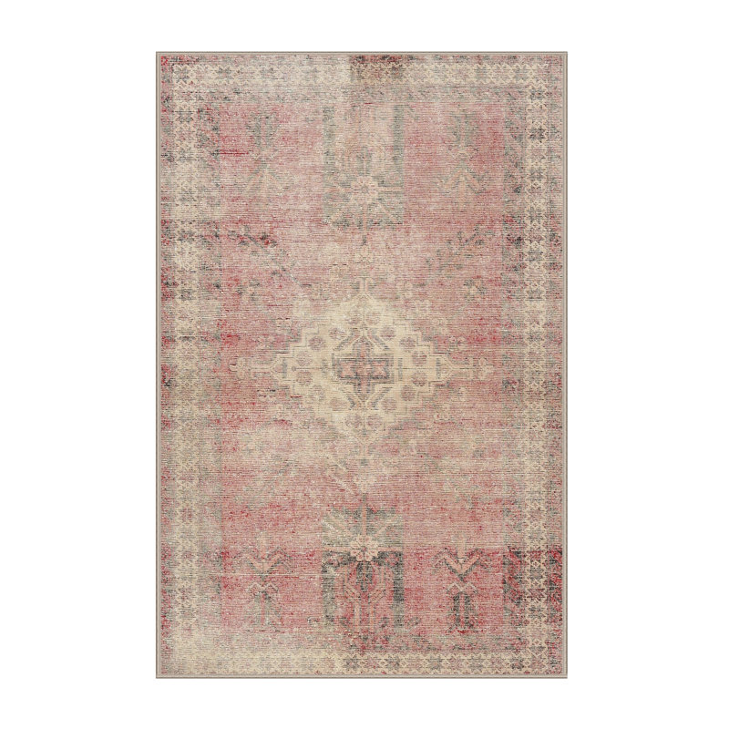 Tapis oriental rose / beige / vert Babe, Rectangle 2 pi x 3 pi