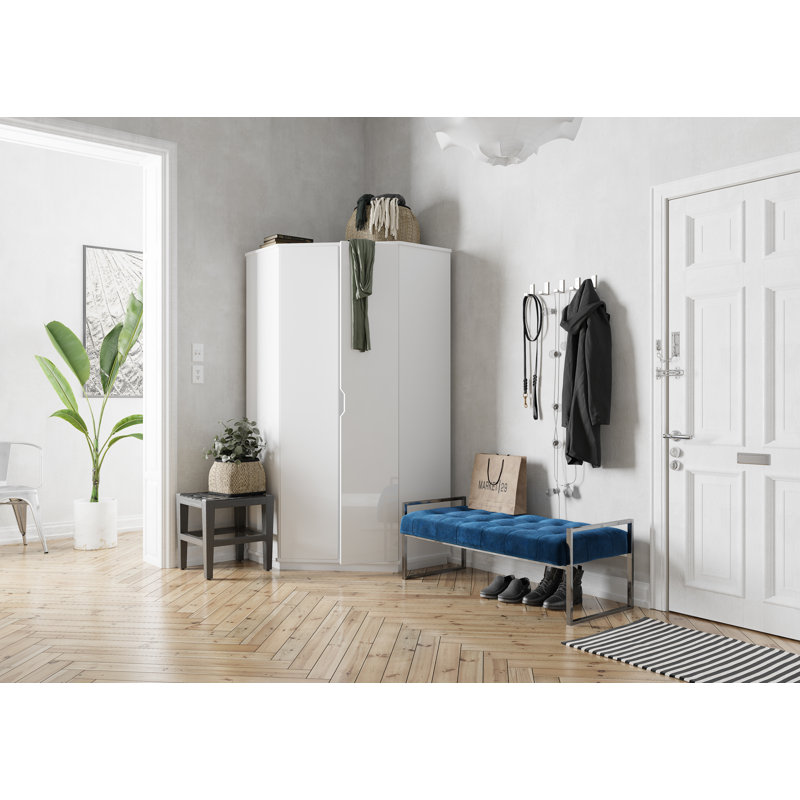 Colletta 2 Door Manufactured Wood Wardrobe, White