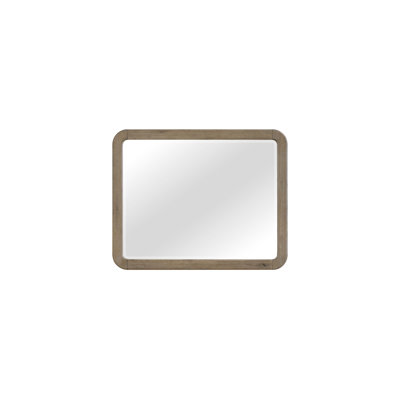 English Knotty Oak Inspired Landscape Mirror