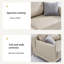 Causeuse-coussin standard en similicuir blanc crème-491490888