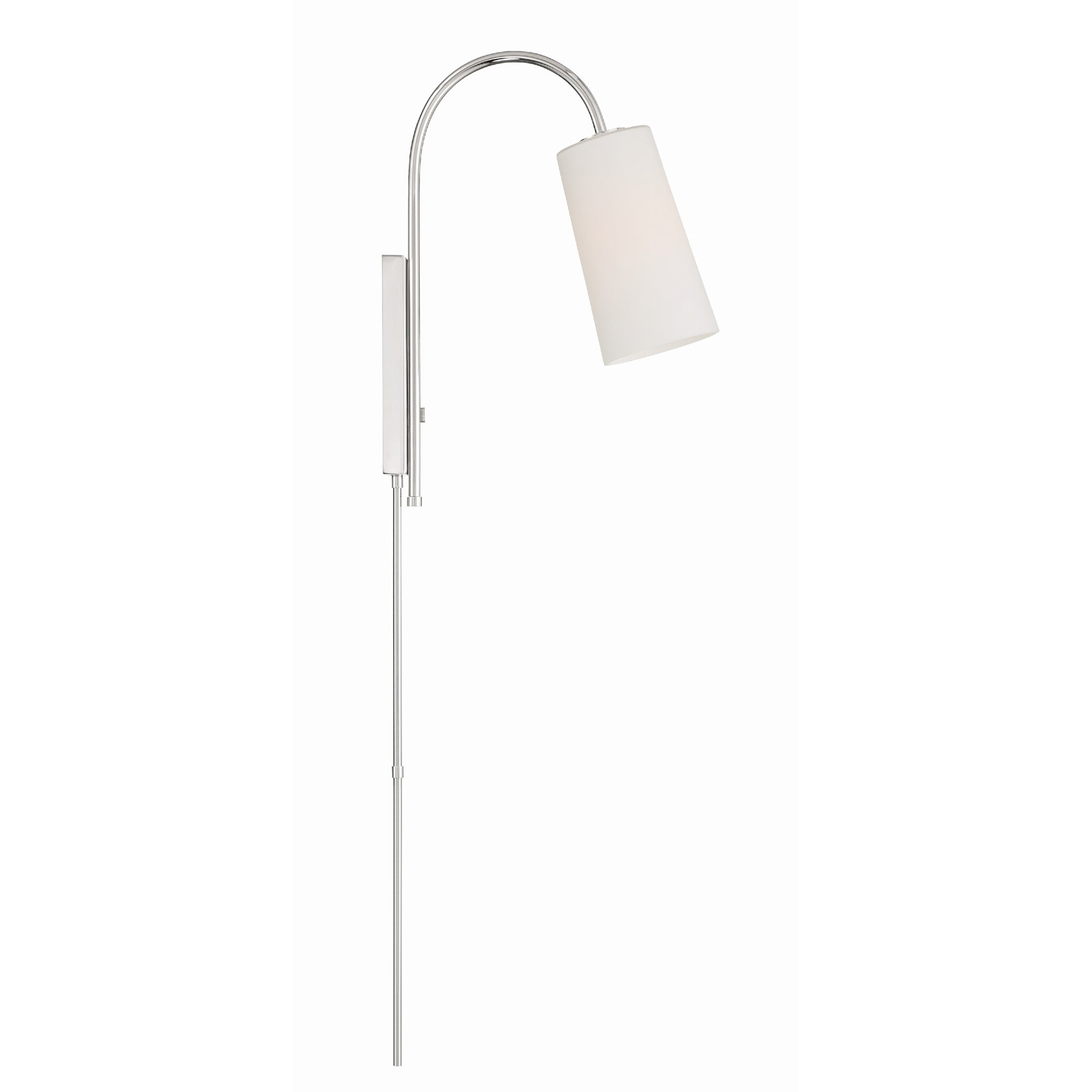 Alexa Single Light Brass Armed Sconce, Nickel