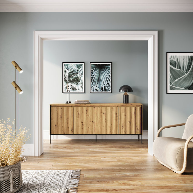 Alv 193cm Sideboard, Oak Artisan/Black