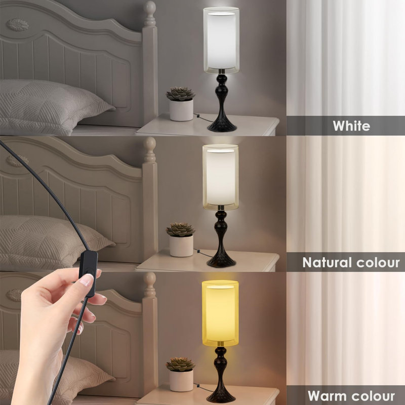 Duann Metal USB Table Lamp, Black