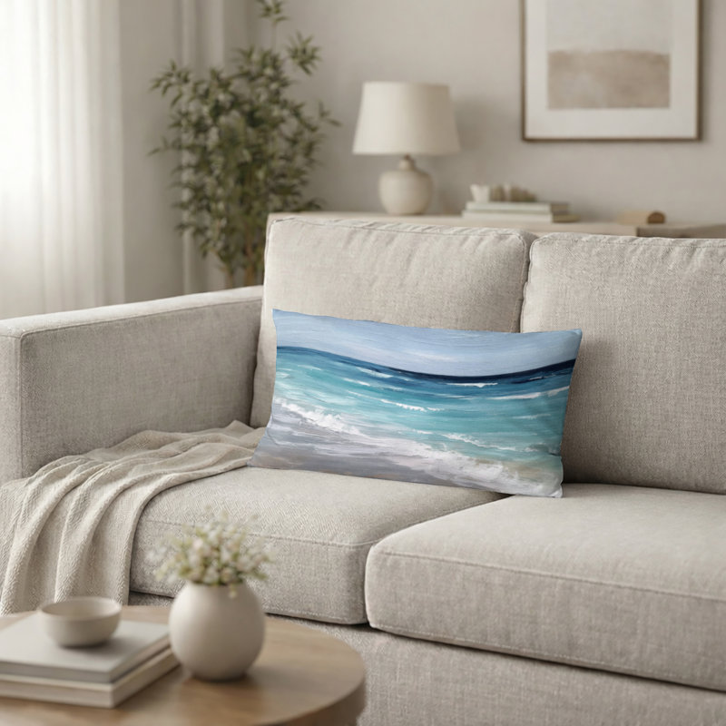 Coussin décoratif de plage - Coussin décoratif Beach Coast, H 12 po x l 20 po