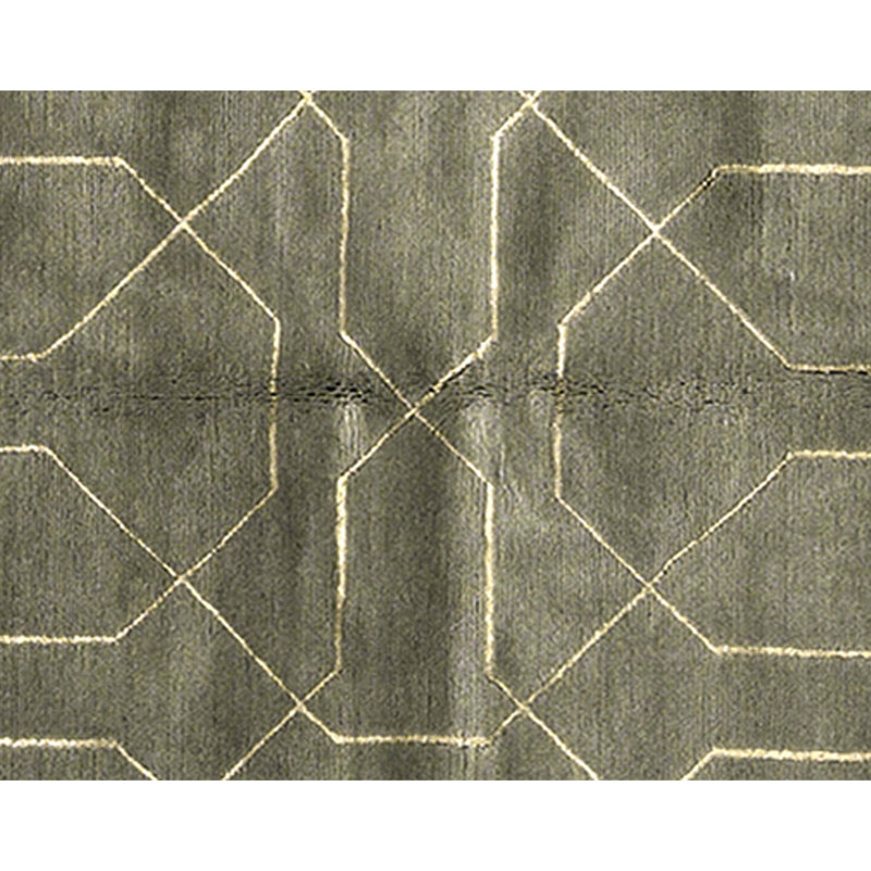 Tapis bleu clair noué à la main de haute qualité
