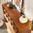Simple Rattan Woven Tea Set Display Cabinet