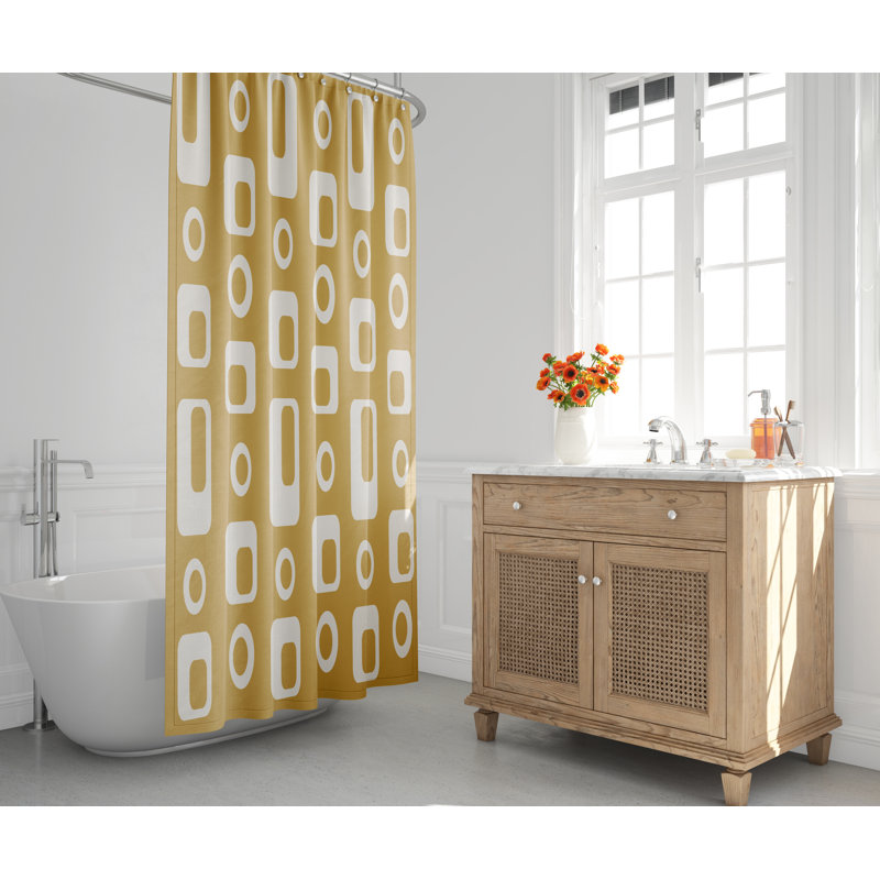 Rideau de douche Mette, Moutarde
