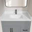 36 po Dosseret de meuble-lavabo en pierre d'ingénierie 4 po Éclaboussure de meuble-lavabo blanc Carrara