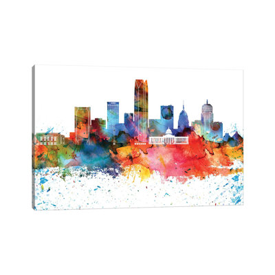 Oklahoma, aquarelle colorée, horizon